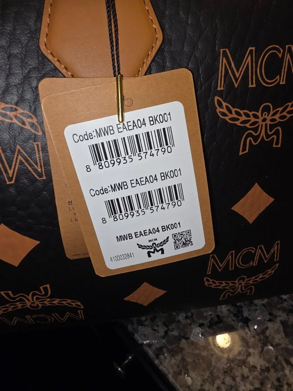 MCM Medium Ella Boston Bag in Maxi Visetos & Lauretos Monogram Mix- Black